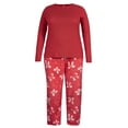 thumbnail image 2 of Fruit of the Loom Women's Beyond Soft Long Sleeve Top & Fleece Bottom Pajama Set, Sizes S-4X, 2 of 9