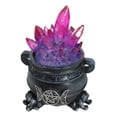 thumbnail image 6 of Wicca Triple Moon Pentagram And Zodiac Symbols LED Crystals Cauldron With Toads, 6 of 9