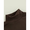 thumbnail image 5 of Qmyliery Toddler Kids Unisex Casual Tops, Solid Color Long Sleeve Turtleneck Sweatshirt Tops,6 Months-4 Years, 5 of 8