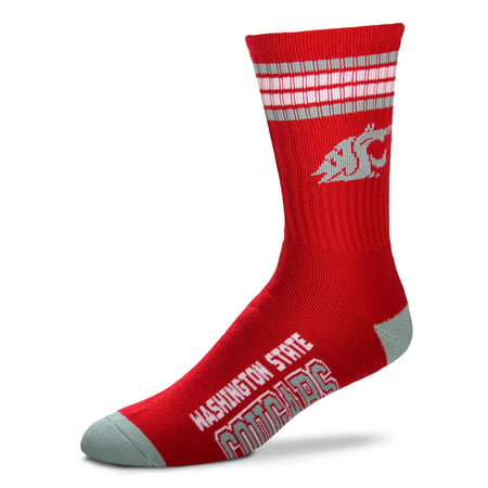 Washington State Cougars For Bare Feet 4-Stripe Deuce Shin Socks - Men ...