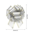 thumbnail image 5 of 14 Inch Giant Large Pull Bow Big Metallic Car Bows Ribbon with Gold Edge for Wedding Presents Gift Wrapping Christmas, Silver, 5 of 6