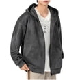 thumbnail image 1 of Cardigan à Capuche pour Hommes, Chandail Ample en Polyester pour Adolescents Étudiants - Manches Longues Col Rond, Veste Décontractée pour l'Automne et l'Hiver, 1 of 5