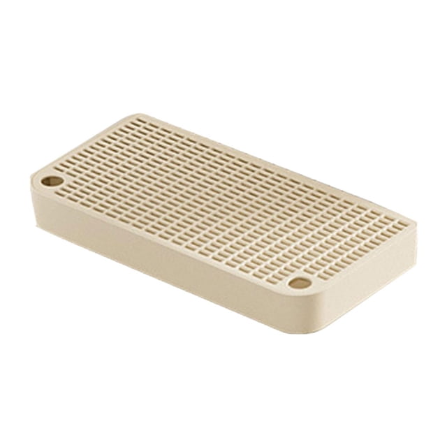 koolsoo Tapis de Litière pour Chat, Pied de Lit Portable, Tapis de Sol Lavable et Réutilisable, Tapis de Litière pour Chaton, Tapis de Capture de Litière pour Chats d'Intérieur beige