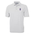 thumbnail image 2 of Men's Cutter & Buck Gray Kansas State Wildcats Big & Tall Virtue Eco Pique Stripe Recycled DryTec Polo, 2 of 3