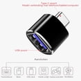 thumbnail image 2 of Adaptador Crrynuo de 2 unidades de USB tipo C a USB 3.0 OTG - Negro - Extensión de memoria universal para iPhone 15 y MacBook, 2 of 5