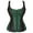 Green, variant on Womens Lace Up Corset Tops Overbust Corset Zipper bustier Corset Renaissance Corsets Black 4XL