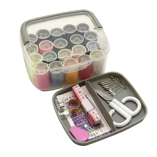 IMENGL Clearance! Delayuji Needle and Thread Kit Sewing Kit with Case Portable Sewing Sewing Kit for Home Adults Beginner Emergency Contains Thread Scissors Needles Measure One Size Gray