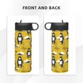 thumbnail image 3 of Logiee Cartoon Bear Yellow Print 18oz Sports Insulated Kettle With Straw,Insulated Water Bottle For Running Hiking Cycling Climbing,Man Womans Insulated Water Bottle, 3 of 8