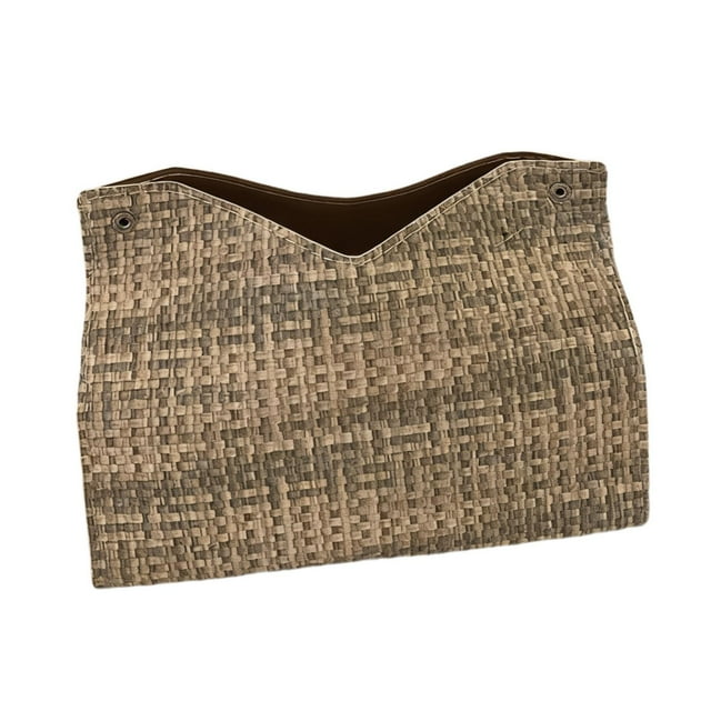 Dispensador de papel con tapa para caja de pañuelos, decorativo, de cuero sintético, para servilletas Verde