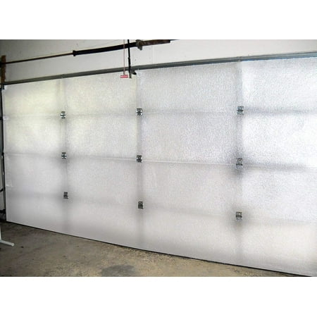 

White Reflective Foam Core 1 Car Garage Door Insulation Kit 9FT (Wide) x 8FT (HIGH) (5 Rows 10 Panel) R8 Made in USA New and Improved Heavy Duty Double Sided Tape (Also FITS 9X7)