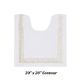 thumbnail image 3 of Better Trends 3 Piece Bathroom Mat Set 100% Cotton Bath Rug Soft, Water Absorbent, Reversible, Machine Washable for Bathroom Decor Toilet Base Contour And Runner Mat Hotel Collection - White/Ivory, 3 of 7