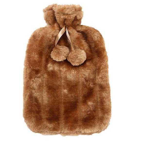 2L Removable Hot Water Bottle Bag Plush Cover Protective Case Heat Preservation