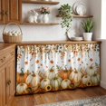 thumbnail image 2 of Fall Pumpkins Sink Skirt for Bathroom, Self-Adhesive Under Sink Curtain, Thanksgiving Harvest Eucalyptus Maple Leaf Hide Pipes & Storage Fabric Cabinet Skirt Cover for Kitchen Laundry 32"x55", 2 of 8