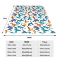 thumbnail image 3 of Fotbe Block Dinosaur Manta de Franela Acolchonada con Estampado, Súper Suave y Esponjosa, Extra Grande para Sofá, Cama, Uso Todo el Año-80"x60", 3 of 7