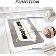 thumbnail image 5 of Bonita alfombrilla de baño, divertida decoración de dibujos animados, alfombrilla de baño absorbente con flocado, lavable, antideslizante, de felpa, alfombrilla para pies de bañera Sincero Electrónica, 5 of 5