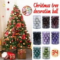 thumbnail image 2 of PEIBang 34Pcs Christmas Ball Ornaments Set,1.6 Inch Mini Glitter Balls,Xmas Tree Hanging Ornaments for Xmas Party Home Office Holiday Decor, 2 of 3