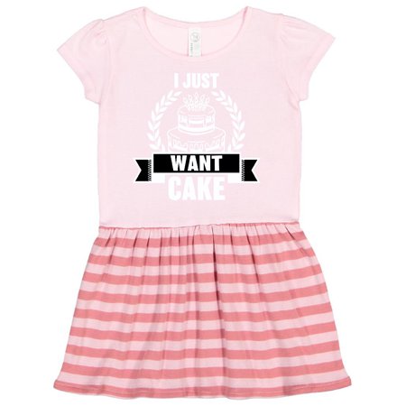 

Inktastic I Just Want Cake Gift Toddler Girl Dress
