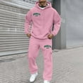 thumbnail image 2 of BOOMNY Mens Sweatsuits Letter Graphic Hoodies Baggy Sweatpants 2Pcs Gym Sweat Suits Running Jogging Fall Winter Athletic Tracksuit Outfits, 2 of 4