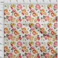 thumbnail image 4 of oneOone Cotton Flex Pink2 Fabric Floral Craft Projects Decor Fabric Printed By The Yard 40 Inch Wide, 4 of 4