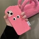thumbnail image 2 of Adecuado para funda de teléfono móvil iPhone 13, funda de teléfono móvil con helado rosa de dibujos animados lindo Ins, cubierta trasera de silicona suave con ojos divertidos, 2 of 5