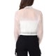 thumbnail image 3 of Chaqueta bomber transparente Inspire Chic para mujer, con cierre, de manga larga, transparente, talla XL, blanca, 3 of 6