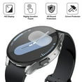 thumbnail image 4 of HOMEYA Screen Protector Case for Samsung Galaxy Watch 7 40mm, Hard PC Anti-Scratch Protective Cover with Tempered Glass, Clear, 4 of 7