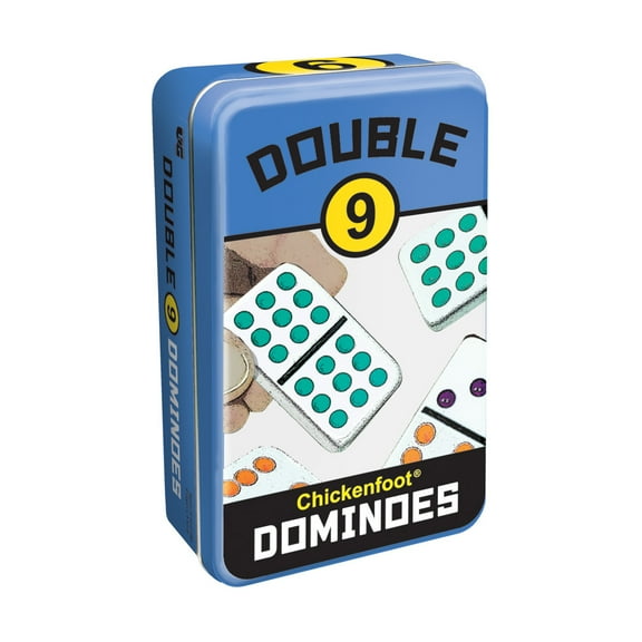 Double 9 Chickenfoot Dominoes Traditional Tile Game, by University Games
