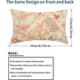 thumbnail image 4 of Vintage Floral Bird Lumbar Pillow Covers 12x20 Inch Set of 2 Coral Flowers Leaves Decorative Throw Pillows for Couch Chinoiserie Pillow Cases Home Decor for Sofa Bed Porch Living Room Outdoor, 4 of 6