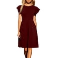 thumbnail image 1 of Vestido de Verano con Cuello en V, Elegante Plisado Casual, Vestido sin Mangas para Mujeres, 1 of 9