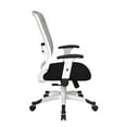 thumbnail image 3 of Office Star Products White Frame Office Chair with Padded Mesh Seat and Back Rouge, 3 of 5