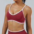 thumbnail image 2 of Arlun,Sports Bras for Women Wireless High Support Seamless Bralettes Full Coverage No Underwire Color Block Workout Bra for Running Exercise Yoga Gym Fitness Training Red M, 2 of 5