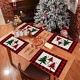 thumbnail image 4 of Mantel individual de árbol de Navidad, mantel individual de invierno, para decoración de cocina, comedor y reuniones familiares al aire libre, 4 of 5