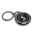 thumbnail image 2 of iPick Image for Ford Mustang Cobra Real Black Carbon Fiber Gunmetal Roundel Metal Case Key Chain, Official Licensed, 2 of 5