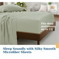 thumbnail image 3 of Casa Platino Full Size Bed Sheets Set - Washed Ultra-Soft Microfiber Full Bed Sheets - Extra Soft - 4 Piece Set - Bedding Sheets & Pillowcases, Full-Mineral, 3 of 9