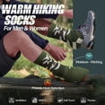 thumbnail image 3 of 4Pairs Men's Warm Wool Camo Hiking Socks, Winter Thickened Warm Snow Boot Socks, Soft Mid-Crew Outdoor Knitted Socks with Elasticity - Ideal for Outdoor Enthusiasts or Gifts for Men, 3 of 11