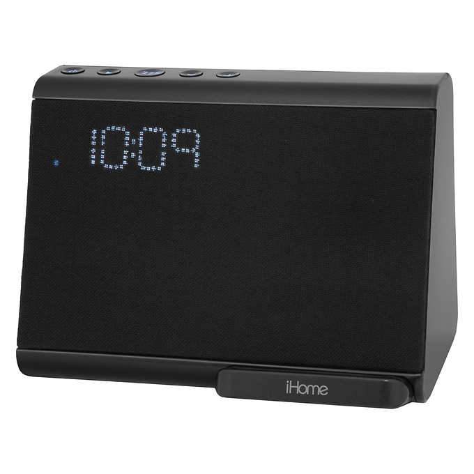 iHome iBTW390B Bluetooth Dual Alarm Clock with Wireless Qi Charging