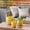Yellow Indoor Outdoor Solid Round S/3 8", 6", 5"H, variant on DecMode 8", 6", 5"H Indoor Outdoor Beige Ceramic Planter with Attached Saucer (3 Count)