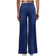 thumbnail image 3 of High Waist Women Stretchy Wide Leg Jeans Casual Pull on Denim Pants, 3 of 5