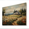 thumbnail image 2 of Designart "Farmhouse Seasons Painting III" Farm Print on Natural Pine Wood, 2 of 5
