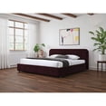thumbnail image 4 of Omax Decor Chloe Upholstered Platform King Bed in Burgundy Fabric, 4 of 9