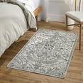 thumbnail image 3 of Bohemian Floral Medallion Area Rug - 2x3 Beige Small Bathroom Rug Soft Bedroom Mat, Transitional Non Slip Machine Washable Indoor Throw Floor Carpet for Kitchen Sink Doorway Foyer, 3 of 6