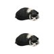 thumbnail image 1 of Ounissouiy Dibujos animados gato realista peluche animal estatuilla compañero muñeca juguete negro blanco 2piezas Blanco negro, 1 of 1