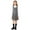 Gray, variant on Teen Girls School Uniform Dress, Pleated Casual Sleeveless Button Jumper Dress Gray Size 13-14 Years
