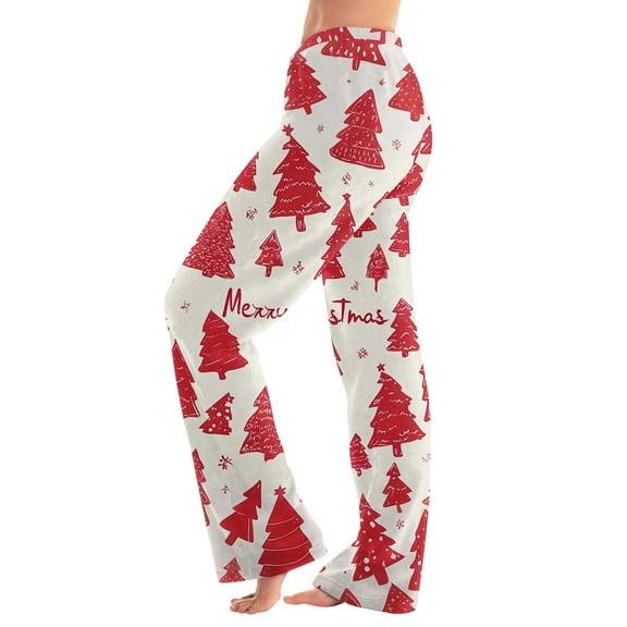 Women's Casual Fashion Christmas Pajama Pants, Long Sleepwear Trousers for Sports and Home Use, Comfortable and Soft Material for Nightwear and Lounging,Light pink,XL