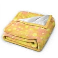 thumbnail image 4 of YFYANG Anti-Pilling Ultra-Soft Micro Fleece Cover Blanket for Bed Sofa, Yellow Geometric Circles Throw Blanket for All Seasons, 50"x40", 4 of 9