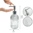 thumbnail image 3 of Glass Soap Dispenser, Clear Hand Soap Dispensers with Pump, Refillable Foaming Soap Bottle, Empty Manual Soap Dispenser for Kitchen, Bathroom, Countertop, 3 of 5