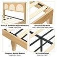 thumbnail image 6 of Rattan Bed Frame with Natural Rattan Headboard, Queen Bed Frame with LED Lights, Platform Bed Frame with Headboard, No Box Spring Needed, 6 of 6