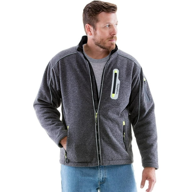 RefrigiWear Fleece Lined Extreme Sweater Jacket with Reflective