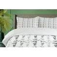 thumbnail image 4 of Ambesonne Floral Duvet Cover Sets, Vertical Blossoming Flora, 2-King, Charcoal Grey White, 4 of 7