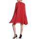 thumbnail image 3 of VESTIDOS DE CHIFFON INSPIRADORES CHIC PARA MUJERES, CON MANGA DE CAPA SUELTA Y FLUIDA, VESTIDO PLEATADO L ROJO, 3 of 6
